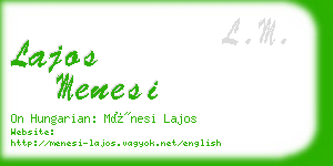 lajos menesi business card